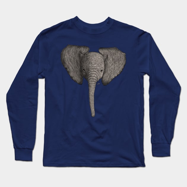 Baby Elephant Long Sleeve T-Shirt by Walking in Nature